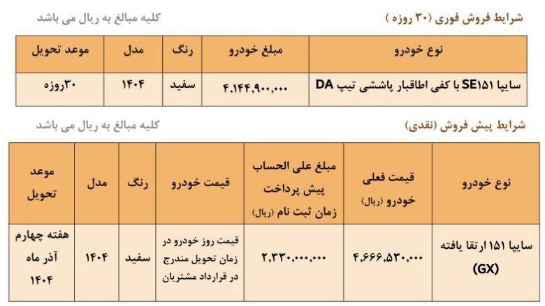 شرایط فروش وانت پراید 151 ارتقا یافته