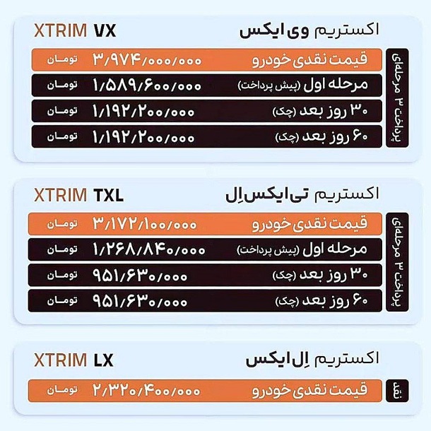 شرایط فروش خودروهای اکستریم