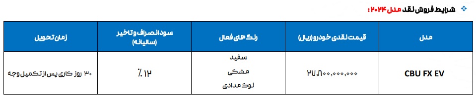 فروش فونیکس FX برقی