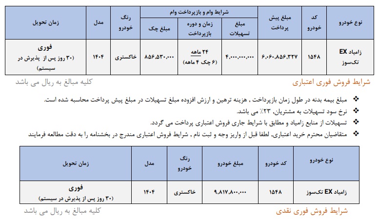 فروش اقساطی وانت نیسان جدید
